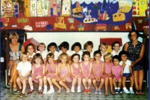 Original class with Founding Head Teacher Vivienne Sole (nee Steer)