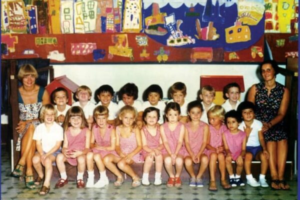 Original class with Founding Head Teacher Vivienne Sole (nee Steer)