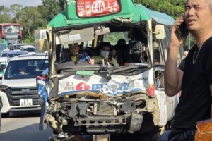 23 injured after minibus, double-decker and truck collide on Hong Kong highway
