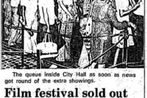 A clipping from SCMP’s June 26, 1977 issue showing the film festival had sold out. Photo: SCMP