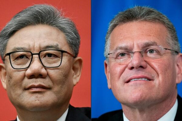 Chinese Commerce Minister Wang Wentao will meet his EU counterpart Maros Sefcovic in Brussels