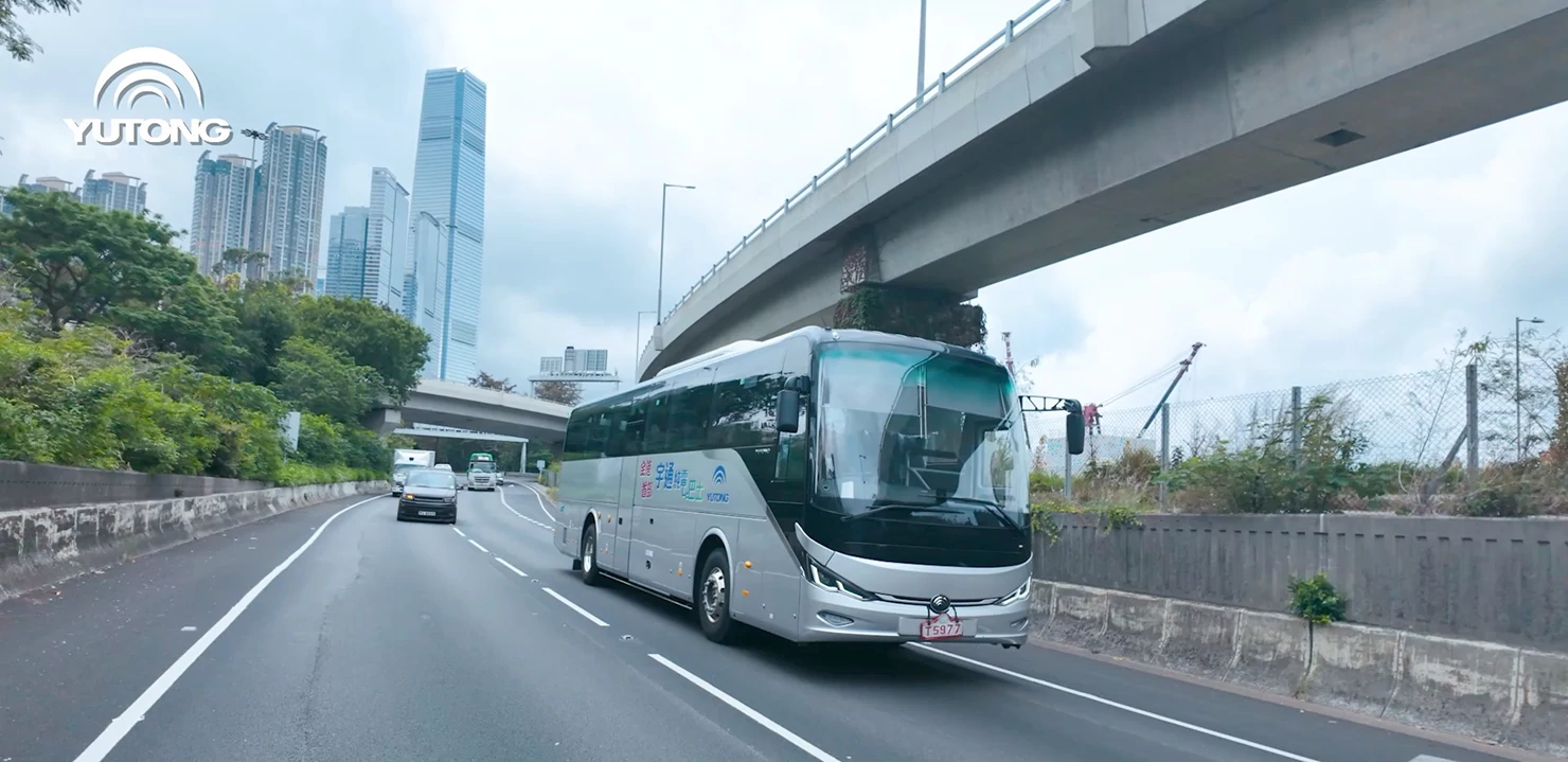 The bus completed 261 km using 47% battery charge