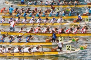 Thousands pack Hong Kong’s Tsim Sha Tsui promenade for annual dragon boat races