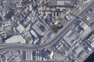 This satellite image from Planet Labs PBC shows damage after Iranian attacks on the US Navy’s 5th Fleet headquarters in Manama, Bahrain, March 6, 2026. (Planet Labs PBC/AP File Photo)
