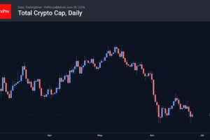 Fig. 1. The crypto market is bouncing as it moves lower.