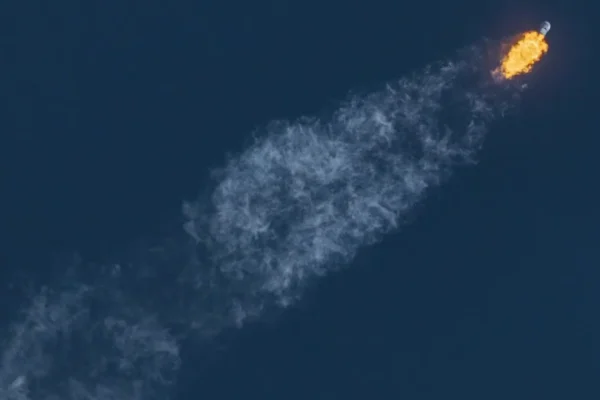 A photo of the Long March 12B in flight after launch on June 1, 2026. .