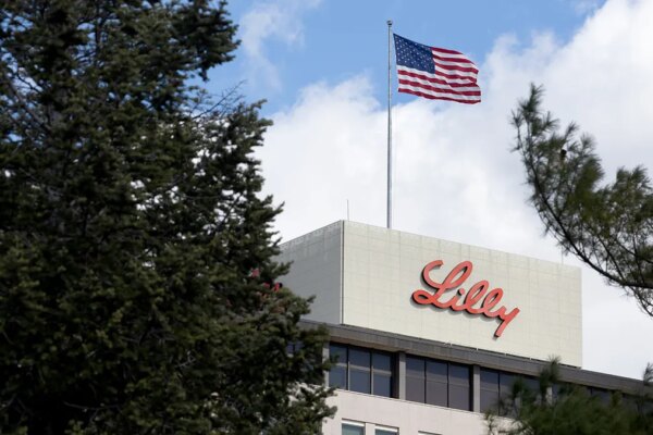 Flag over Eli lilly