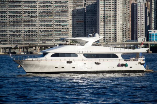 A yacht in Hong Kong.