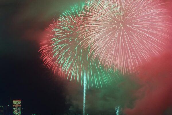 A fireworks display for the British farewell at Victoria Harbour on June 30, 1997. Photo: SCMP