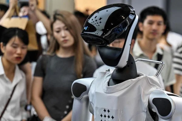 A humanoid robot by Robotera during the World Artificial Intelligence Conference (WAIC) in Shanghai on 18 July 2026.