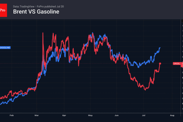 Fig. 1. Price movements for Brent crude and petrol.