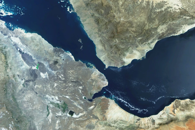 Satellite Imagery Of The Bab el-Mandeb Strait
