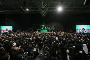 Mourners gathered around the coffin of Ali Khamenei