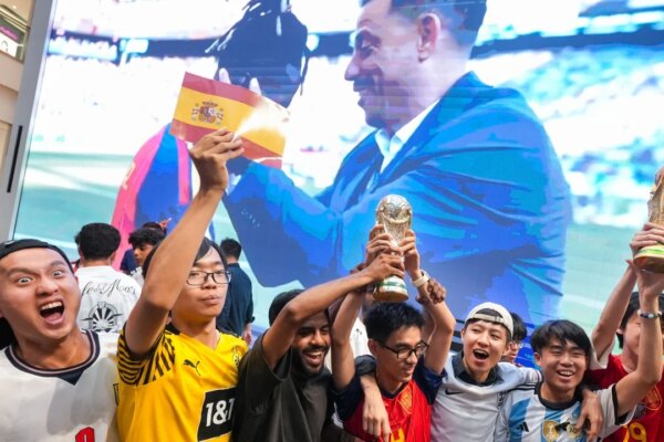 Dim sum and bubble tea at 3am: football fans pack Hong Kong malls for World Cup final
