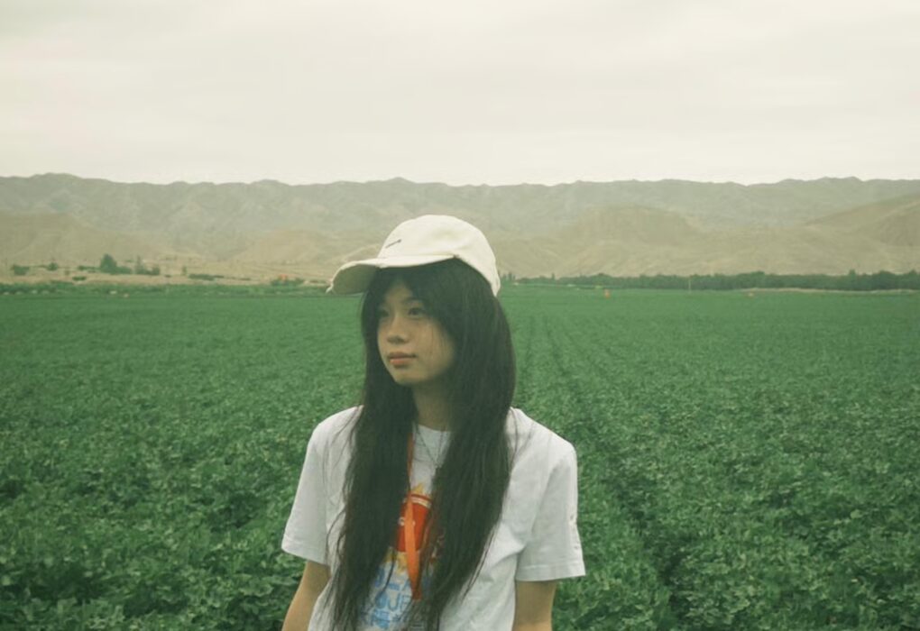Hong Kong student Angel Lau at a cotton field in Xinjiang. Photo: Angel Lau