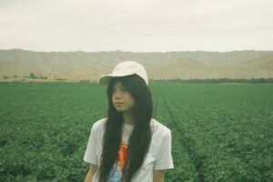 Hong Kong student Angel Lau at a cotton field in Xinjiang. Photo: Angel Lau