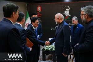 China's He Wei met with Iranian Speaker Mohammad Bagher Ghalibaf. Social media/ WANA News Agency