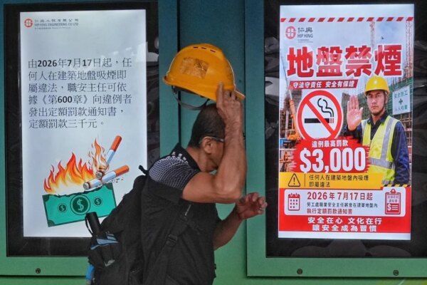 Some workers seek to quit smoking as ban on Hong Kong construction sites kicks in