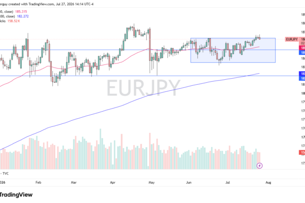 EUR/JPY Analysis 28/07: Euro Hesitates at 186.50