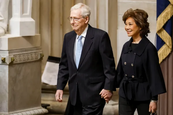 Elaine Chao resigned as the US Transportation Secretary in 2021. / Pool / Getty Images