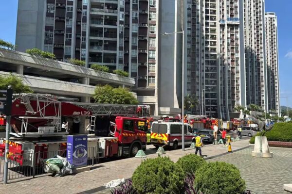 Some people reported that the fire might have started from a malfunctioning air conditioner. Photo: Facebook/Ting Kong Ho Eddie