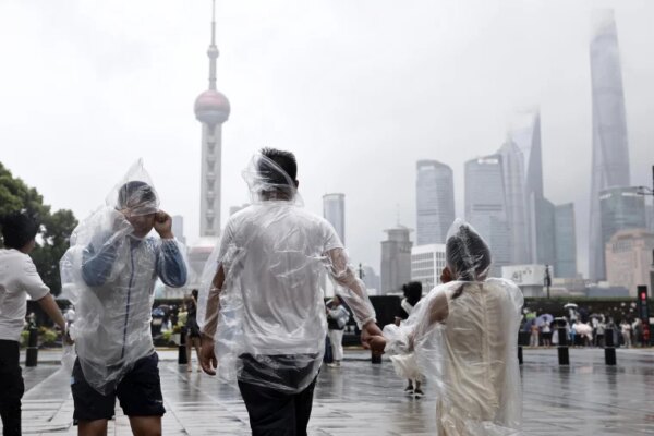 Typhoon Dolphin Unleashes Torrential Rain Over Shanghai