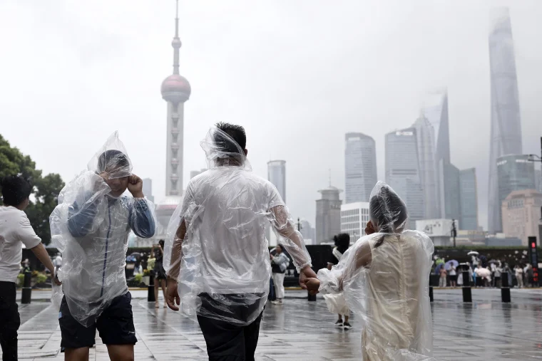 Typhoon Dolphin Unleashes Torrential Rain Over Shanghai