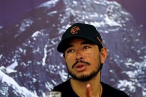 Nirmal Purja during a news conference after climbing six mountains including Mt. Everest in Kathmandu, Nepal May 28, 2019. (REUTERS)