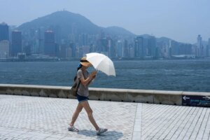 Hong Kong temperatures exceed 38 degrees as Severe Typhoon Dolphin brings extreme heat