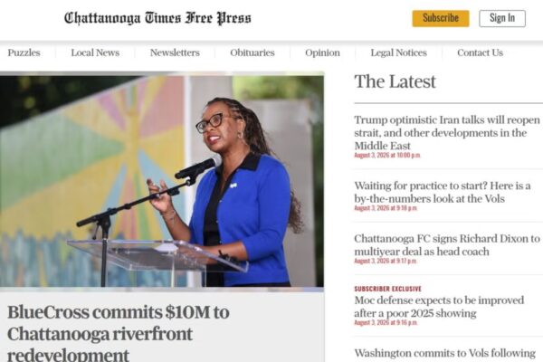 Chattanooga Times Free Press homepage