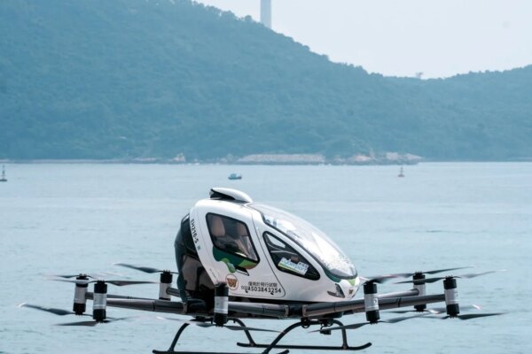 Unmanned electric aircraft makes maiden flight in Hong Kong
