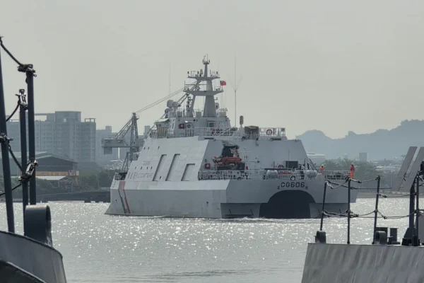 Taiwan's CG606 Bali sails in Zuoying Port.