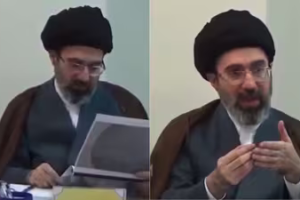 The video shows the 56-year-old leader listening as a student presents a thesis before offering his assessment of the work. (X)