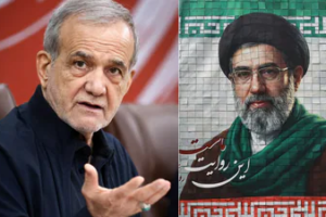 Iran Supreme Leader Mojtaba Khamenei meets Pezeshkian, discusses war, economy and military affairs (File photos)