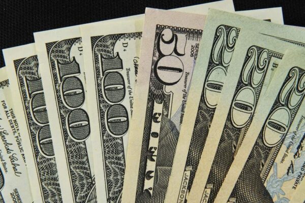 close up us dollar bills