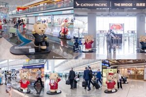 Cathay 80th Anniversary Classic Uniform Bears have landed at Hong Kong International Airport
