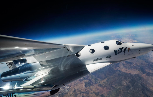 Virgin Galactic SpaceShipTwo suborbital spaceplane in flight. Photo courtesy of Virgin Galactic