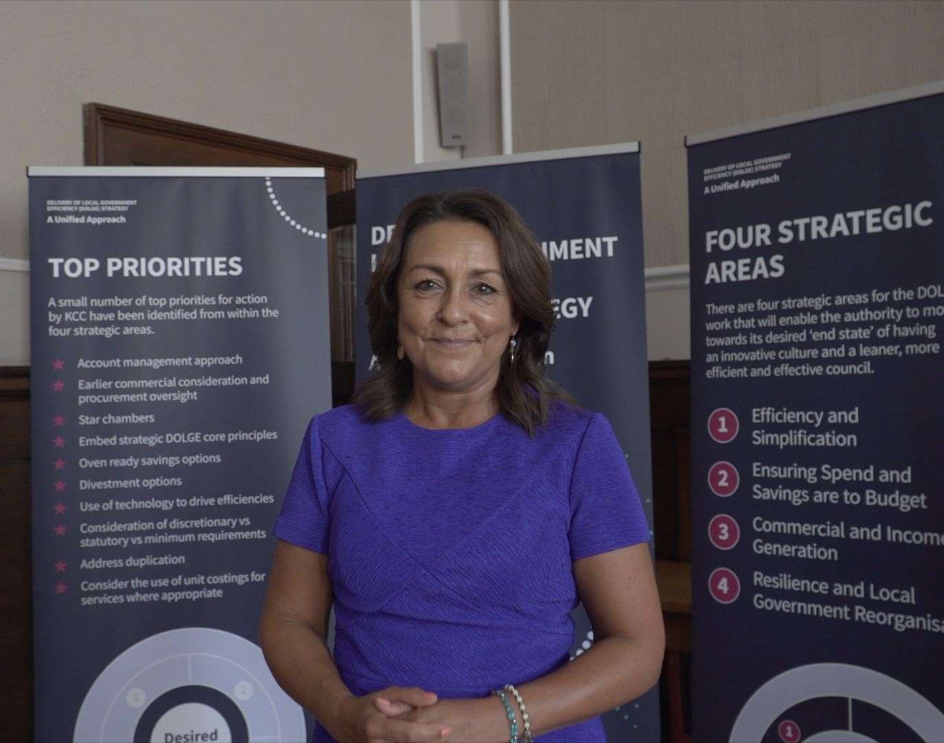 Cllr Linden Kemkaran's preferred 1b option would have seen a single council as an umbrella to three regional assemblies