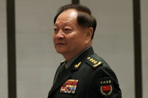 File: Chinese Central Military Commission (CMC) Vice Chairman Zhang Youxia arrives for a group photo session before the opening ceremony of the Western Pacific Naval Symposium in Qingdao, Shandong province, China (Reuters)